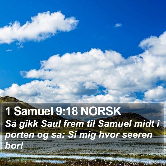 1 Samuel 9:18 NORSK Bible Study