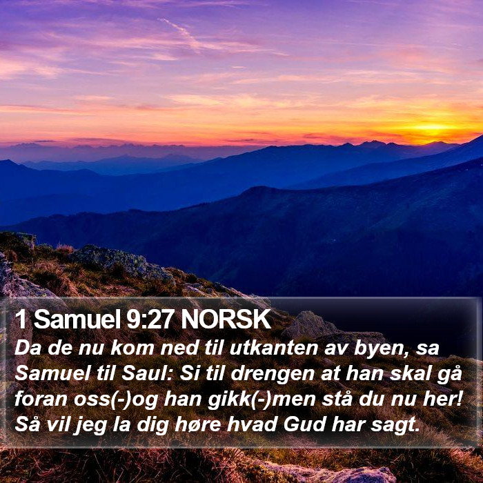 1 Samuel 9:27 NORSK Bible Study