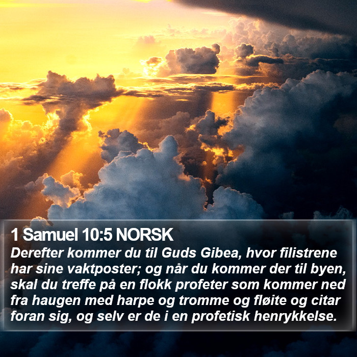 1 Samuel 10:5 NORSK Bible Study