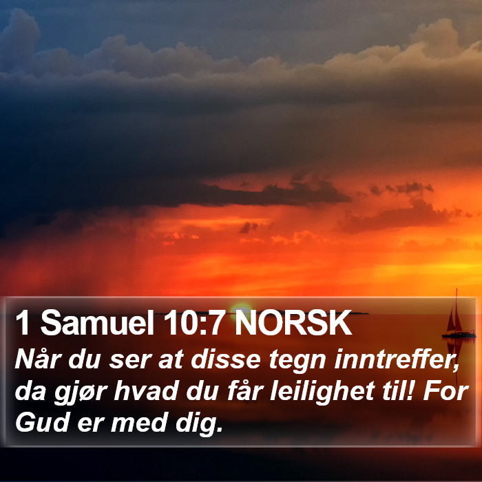 1 Samuel 10:7 NORSK Bible Study