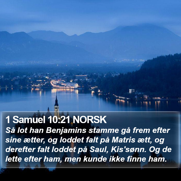 1 Samuel 10:21 NORSK Bible Study