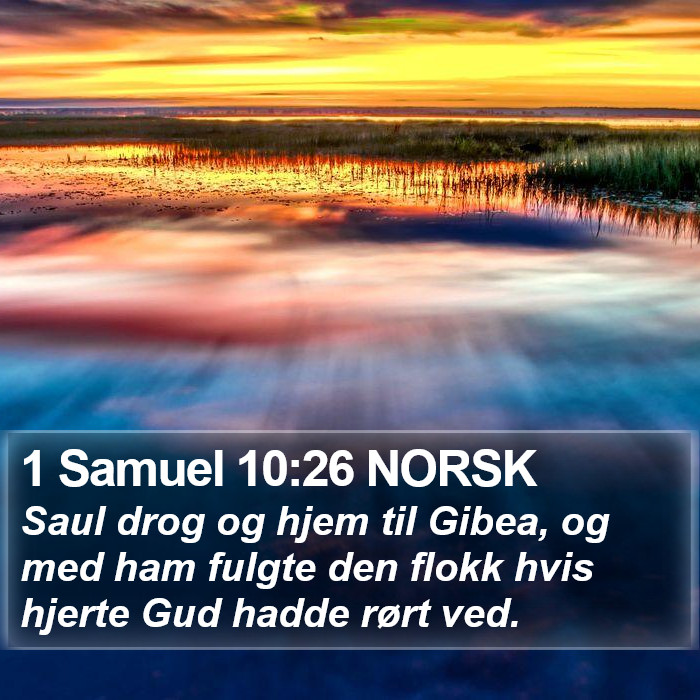 1 Samuel 10:26 NORSK Bible Study