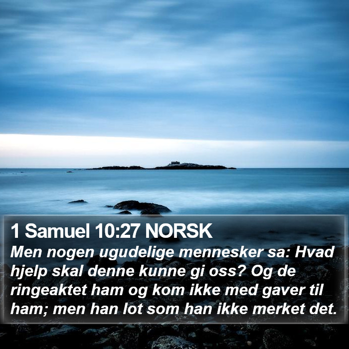 1 Samuel 10:27 NORSK Bible Study