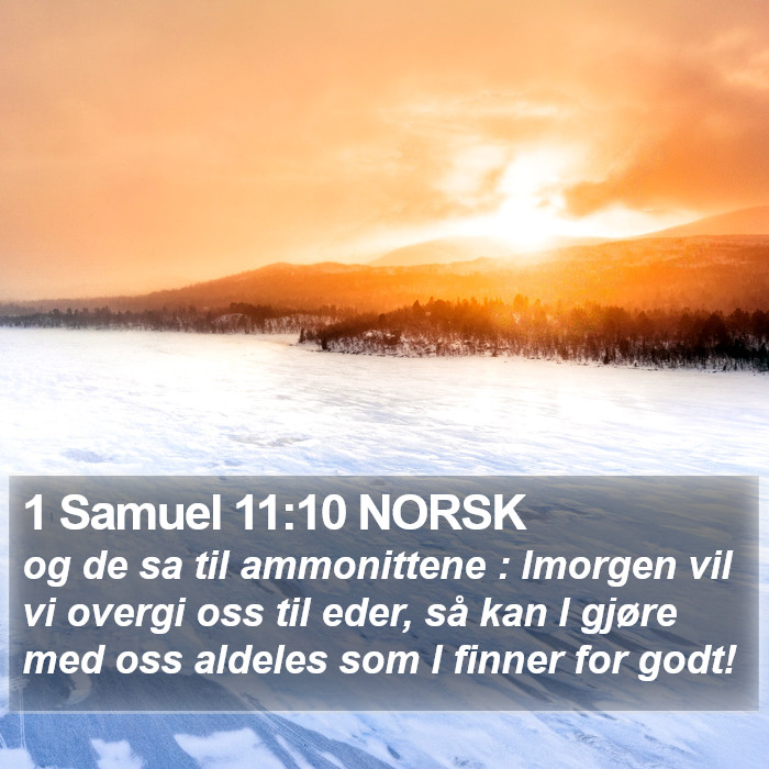 1 Samuel 11:10 NORSK Bible Study