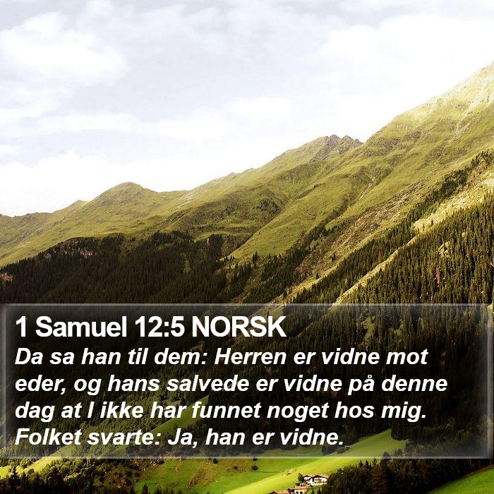 1 Samuel 12:5 NORSK Bible Study