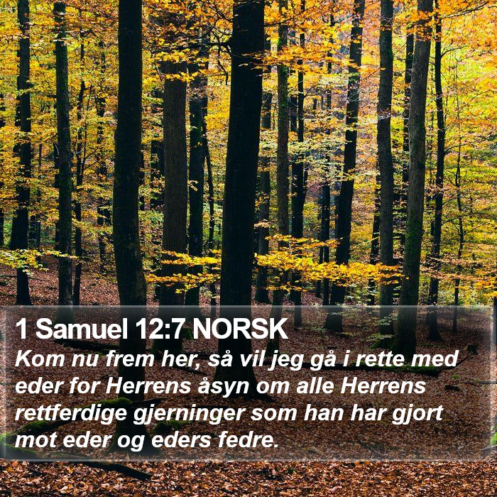 1 Samuel 12:7 NORSK Bible Study