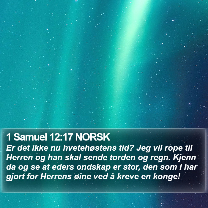 1 Samuel 12:17 NORSK Bible Study