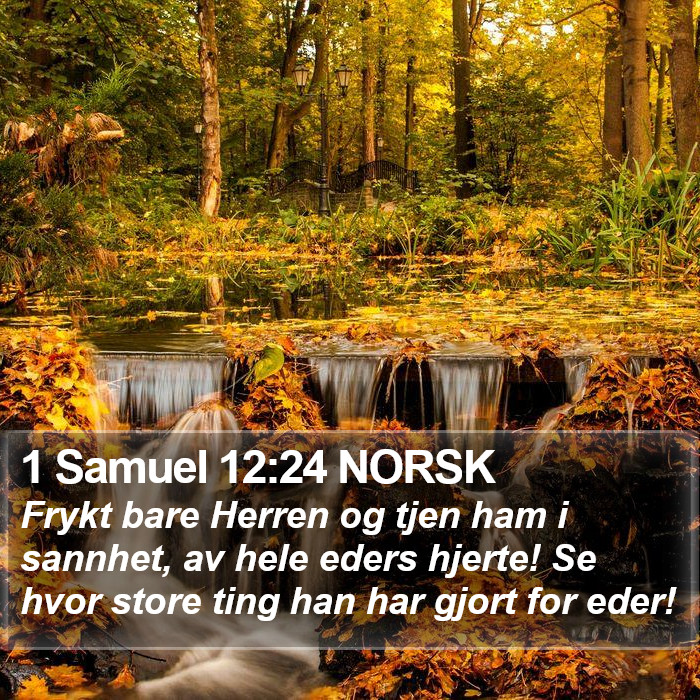 1 Samuel 12:24 NORSK Bible Study