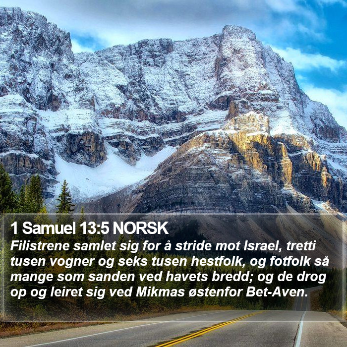 1 Samuel 13:5 NORSK Bible Study