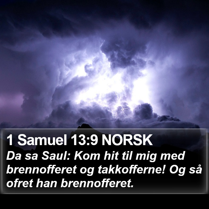 1 Samuel 13:9 NORSK Bible Study