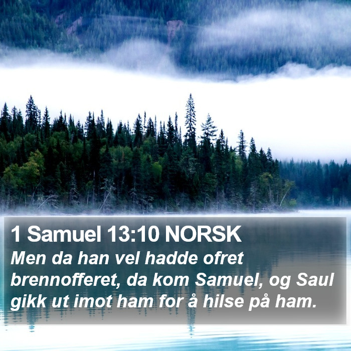 1 Samuel 13:10 NORSK Bible Study