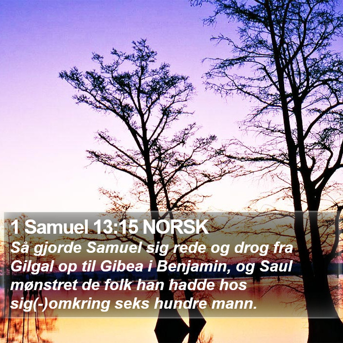 1 Samuel 13:15 NORSK Bible Study