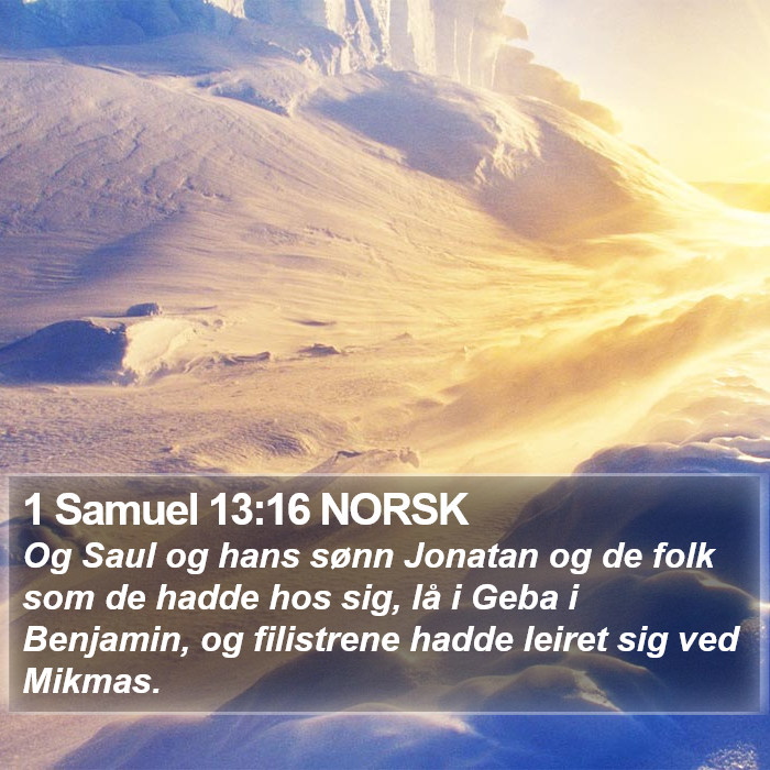 1 Samuel 13:16 NORSK Bible Study