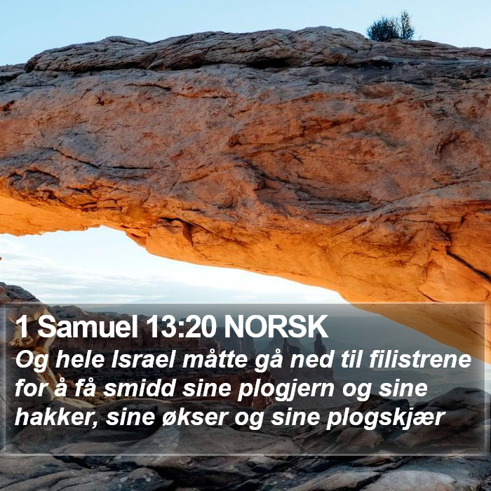 1 Samuel 13:20 NORSK Bible Study