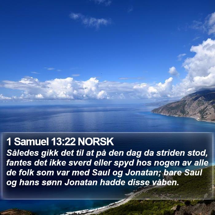 1 Samuel 13:22 NORSK Bible Study