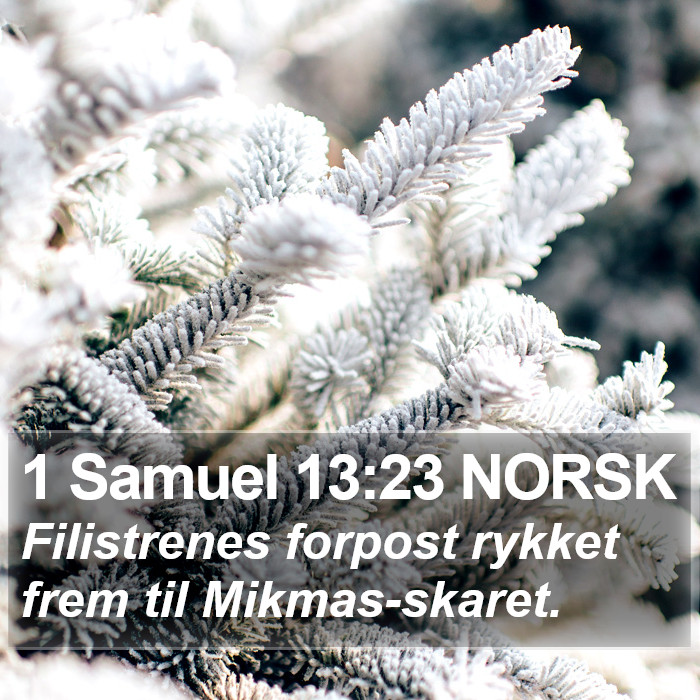 1 Samuel 13:23 NORSK Bible Study