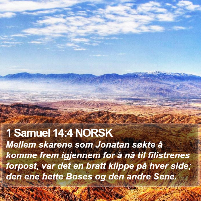 1 Samuel 14:4 NORSK Bible Study