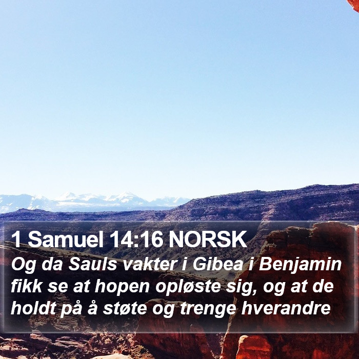1 Samuel 14:16 NORSK Bible Study