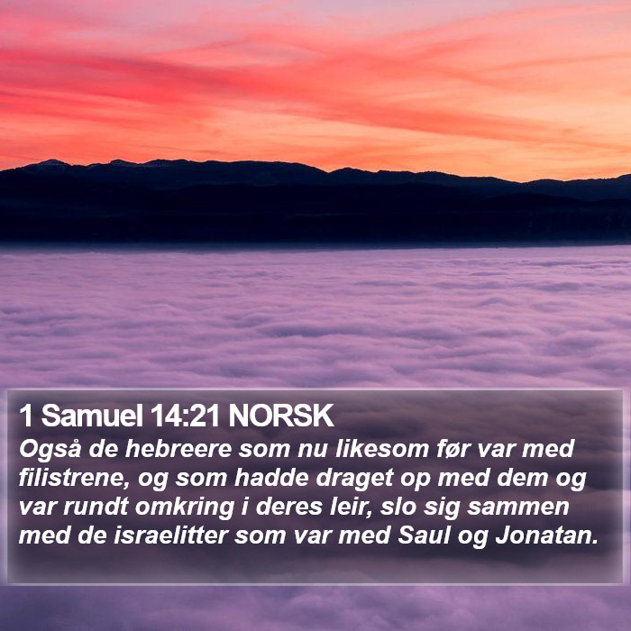 1 Samuel 14:21 NORSK Bible Study