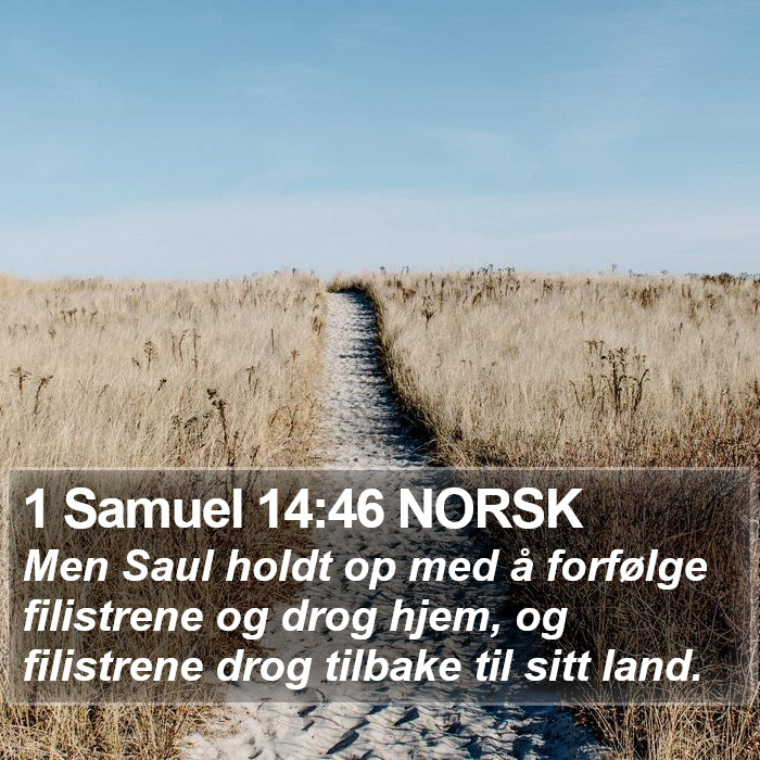 1 Samuel 14:46 NORSK Bible Study