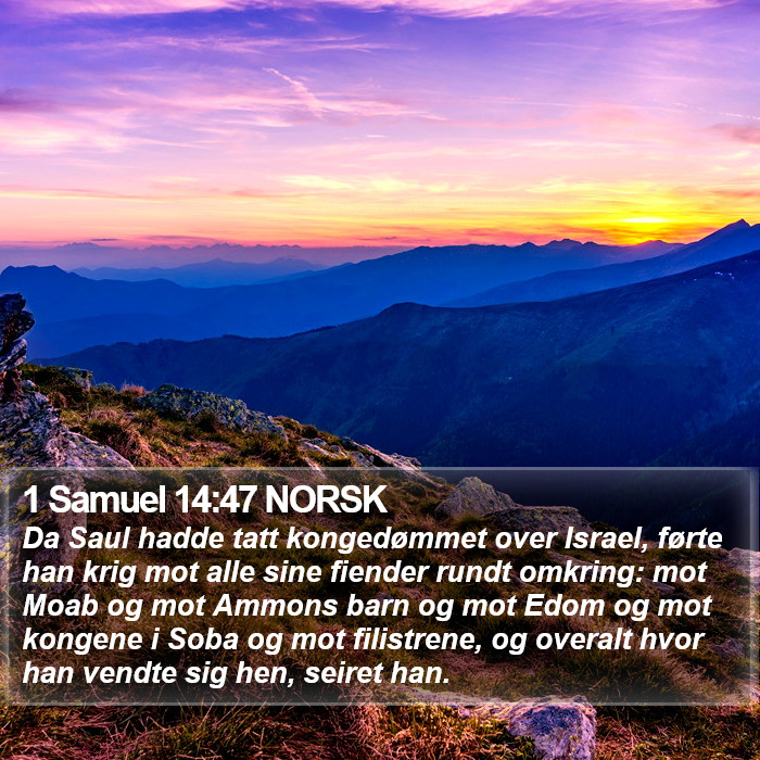 1 Samuel 14:47 NORSK Bible Study