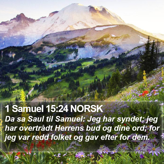 1 Samuel 15:24 NORSK Bible Study