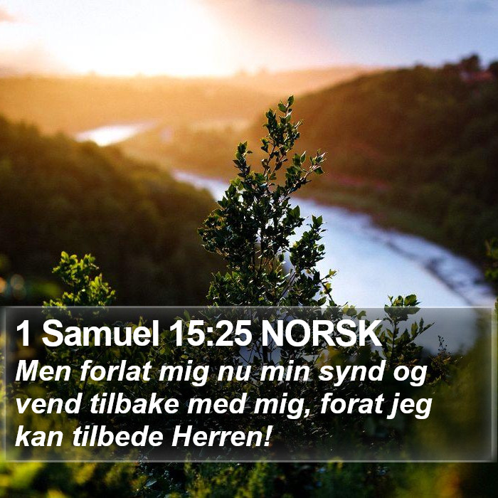 1 Samuel 15:25 NORSK Bible Study