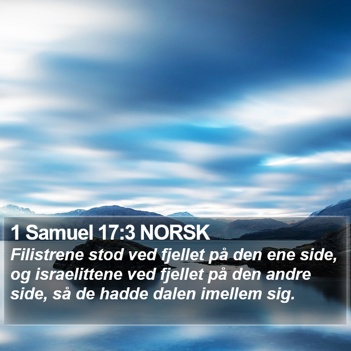 1 Samuel 17:3 NORSK Bible Study