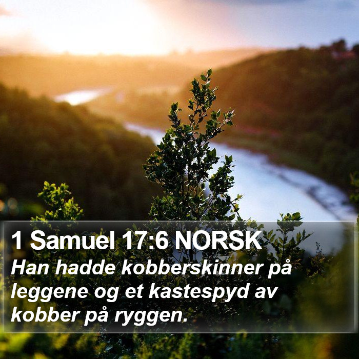 1 Samuel 17:6 NORSK Bible Study