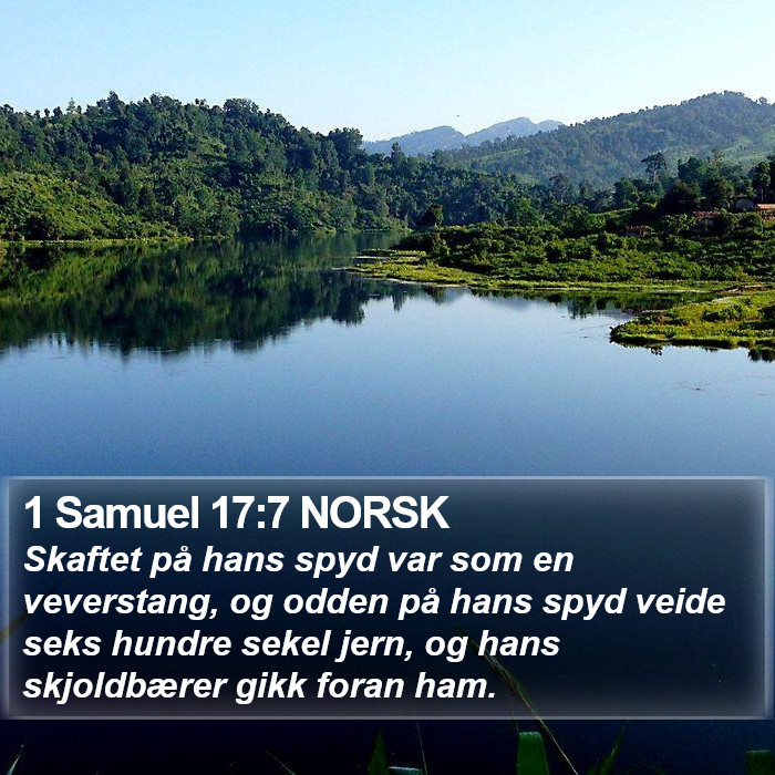 1 Samuel 17:7 NORSK Bible Study