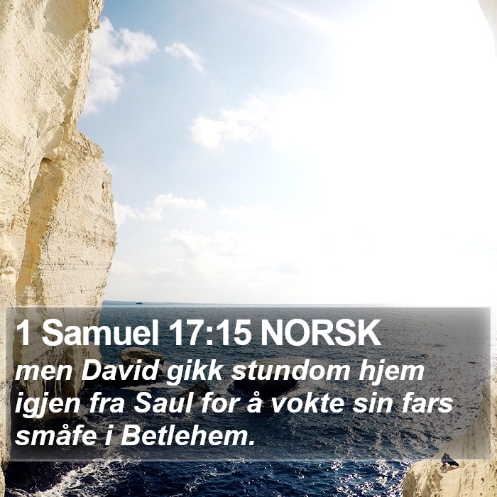 1 Samuel 17:15 NORSK Bible Study