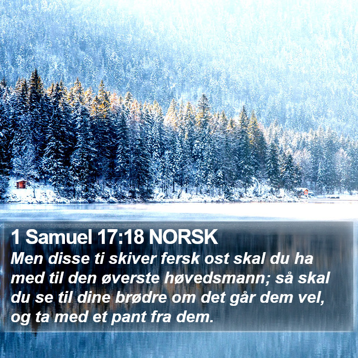 1 Samuel 17:18 NORSK Bible Study