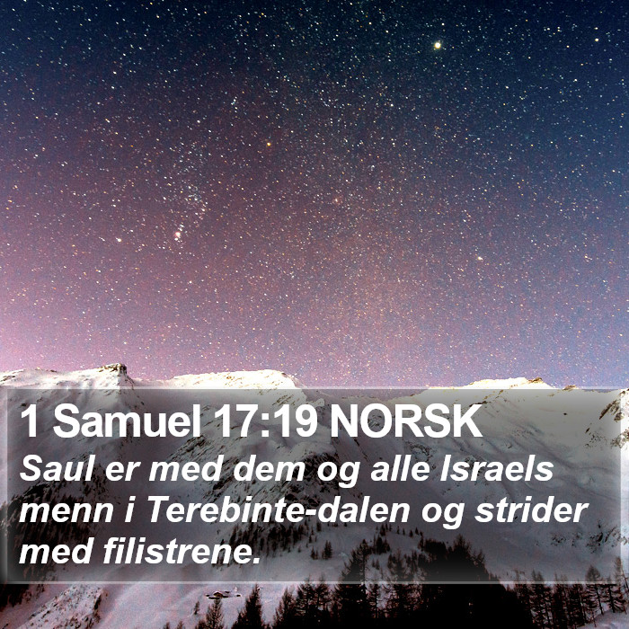 1 Samuel 17:19 NORSK Bible Study