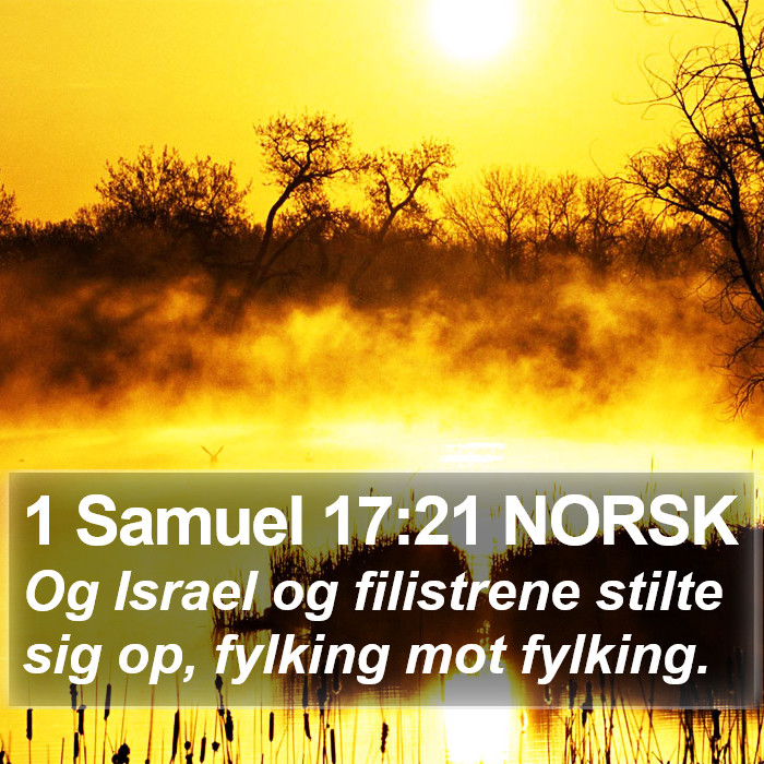 1 Samuel 17:21 NORSK Bible Study