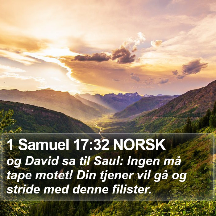 1 Samuel 17:32 NORSK Bible Study