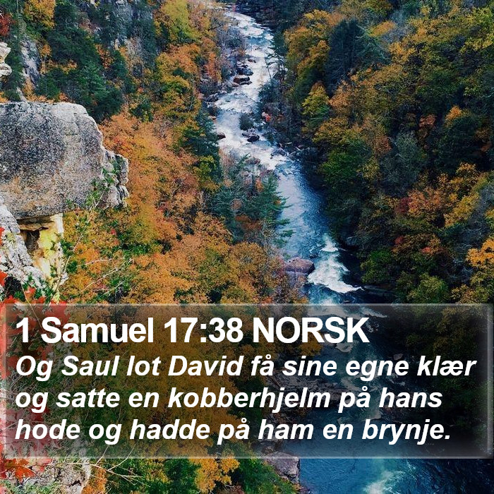 1 Samuel 17:38 NORSK Bible Study