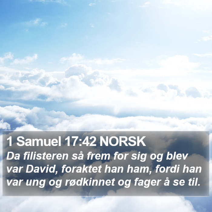 1 Samuel 17:42 NORSK Bible Study