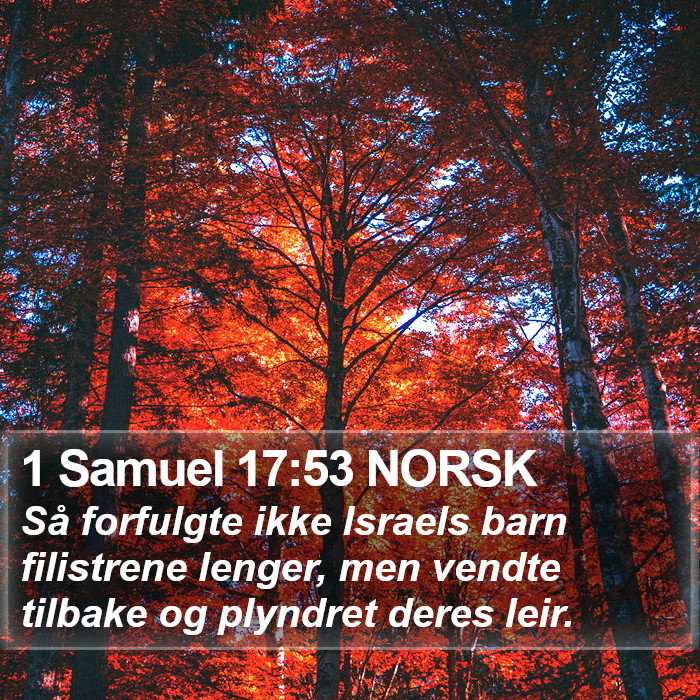 1 Samuel 17:53 NORSK Bible Study