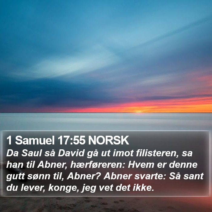 1 Samuel 17:55 NORSK Bible Study