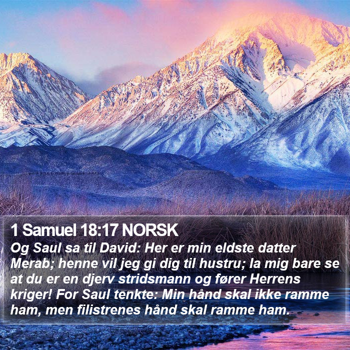 1 Samuel 18:17 NORSK Bible Study