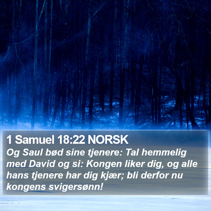 1 Samuel 18:22 NORSK Bible Study