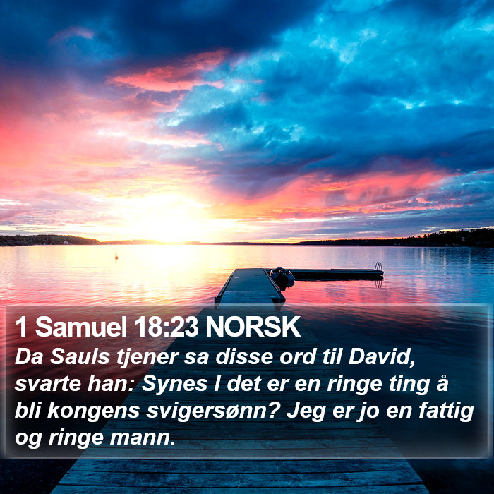 1 Samuel 18:23 NORSK Bible Study