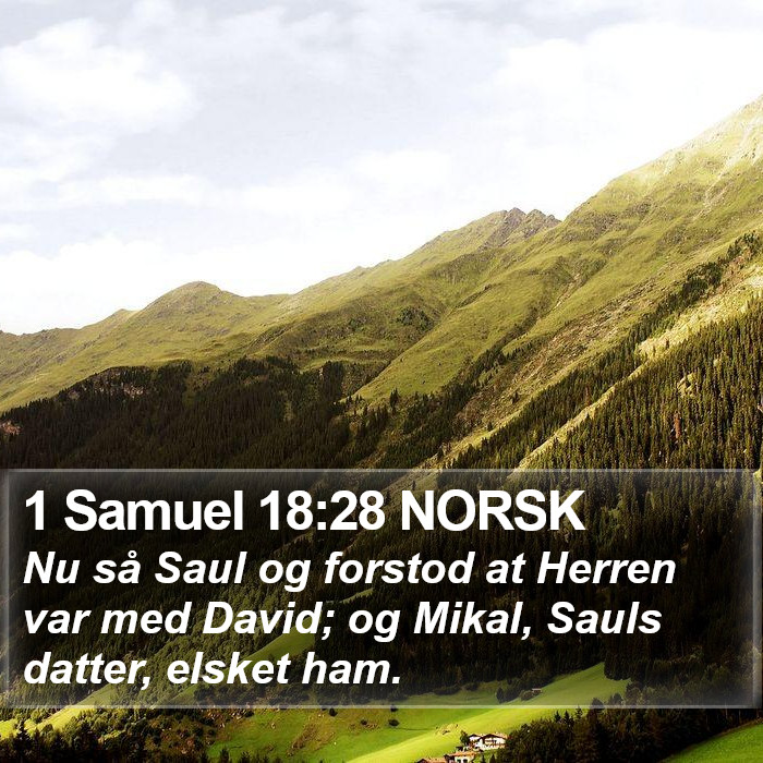 1 Samuel 18:28 NORSK Bible Study