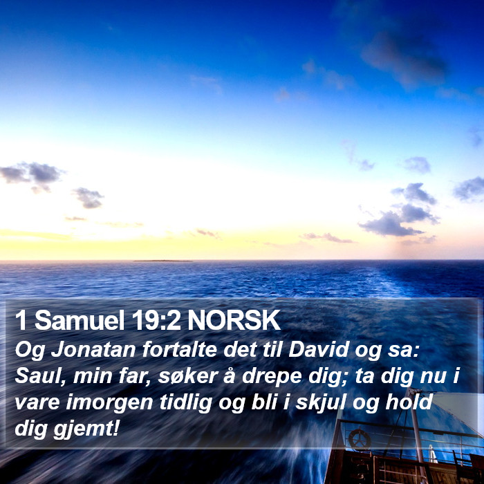 1 Samuel 19:2 NORSK Bible Study