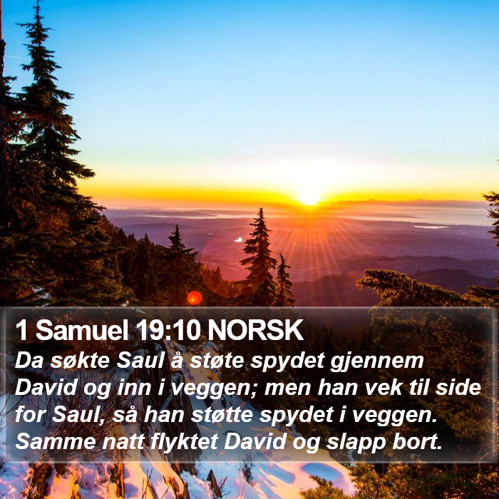 1 Samuel 19:10 NORSK Bible Study