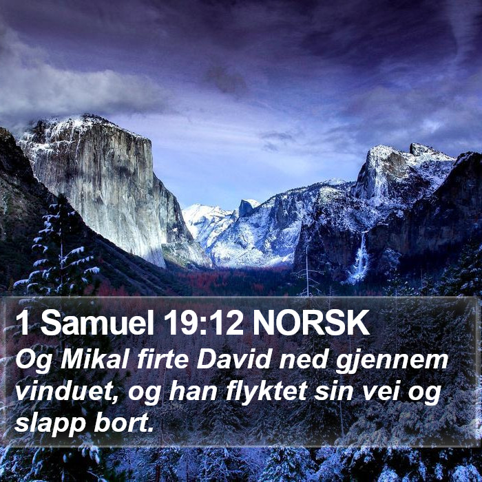 1 Samuel 19:12 NORSK Bible Study