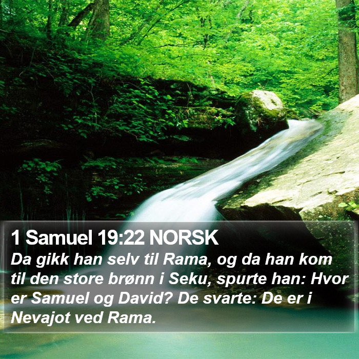 1 Samuel 19:22 NORSK Bible Study