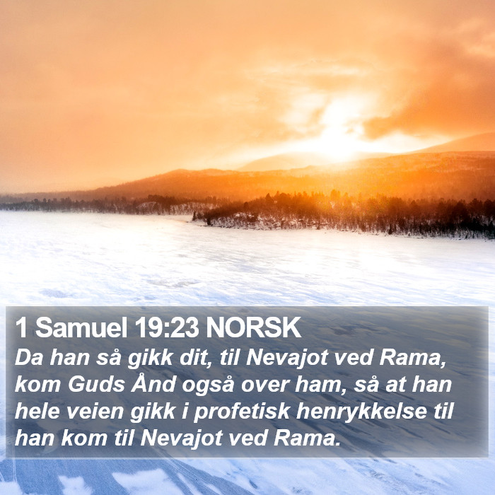 1 Samuel 19:23 NORSK Bible Study