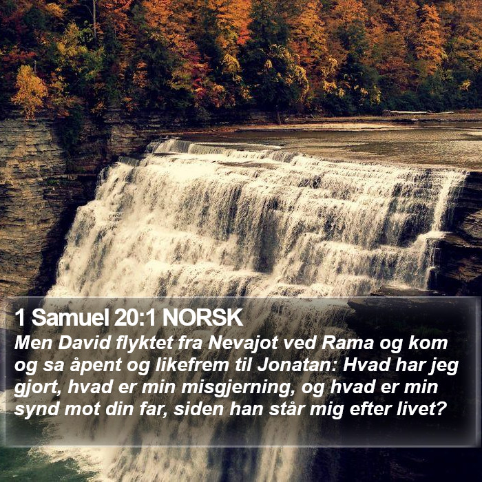 1 Samuel 20:1 NORSK Bible Study