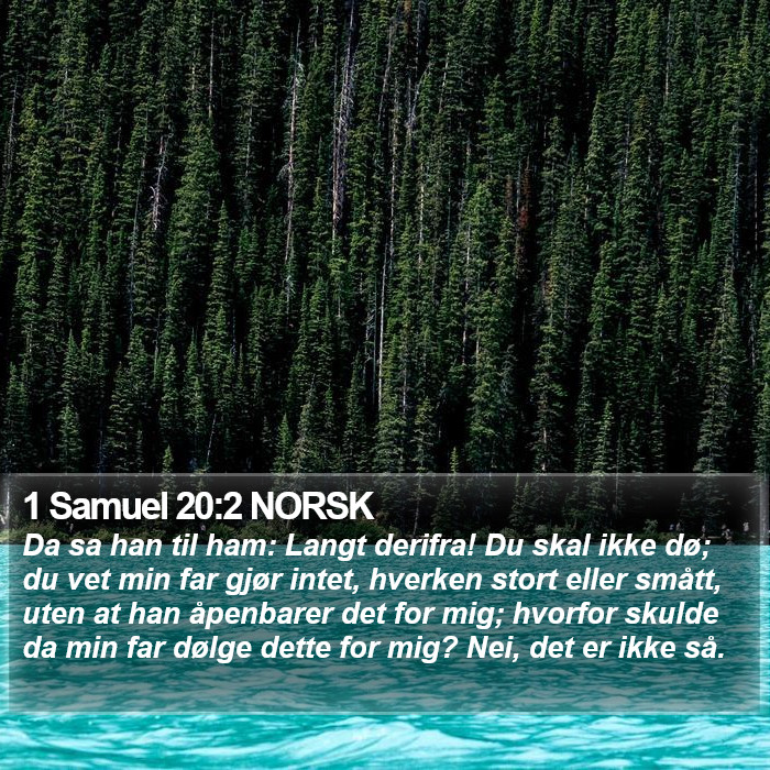 1 Samuel 20:2 NORSK Bible Study